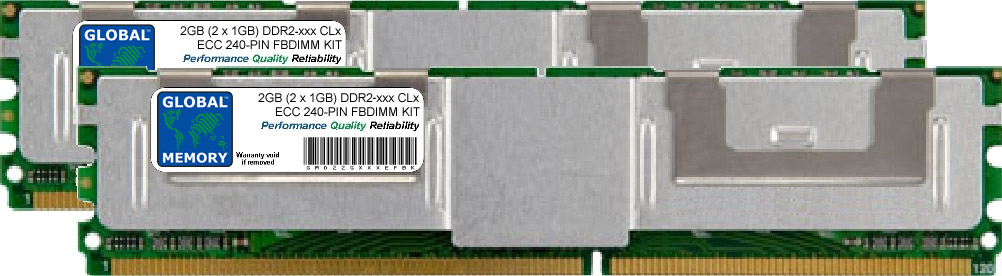 2GB (2 x 1GB) DDR2 533/667/800MHz 240-PIN ECC FULLY BUFFERED DIMM (FBDIMM) MEMORY RAM KIT FOR IBM SERVERS/WORKSTATIONS (2 RANK KIT NON-CHIPKILL)